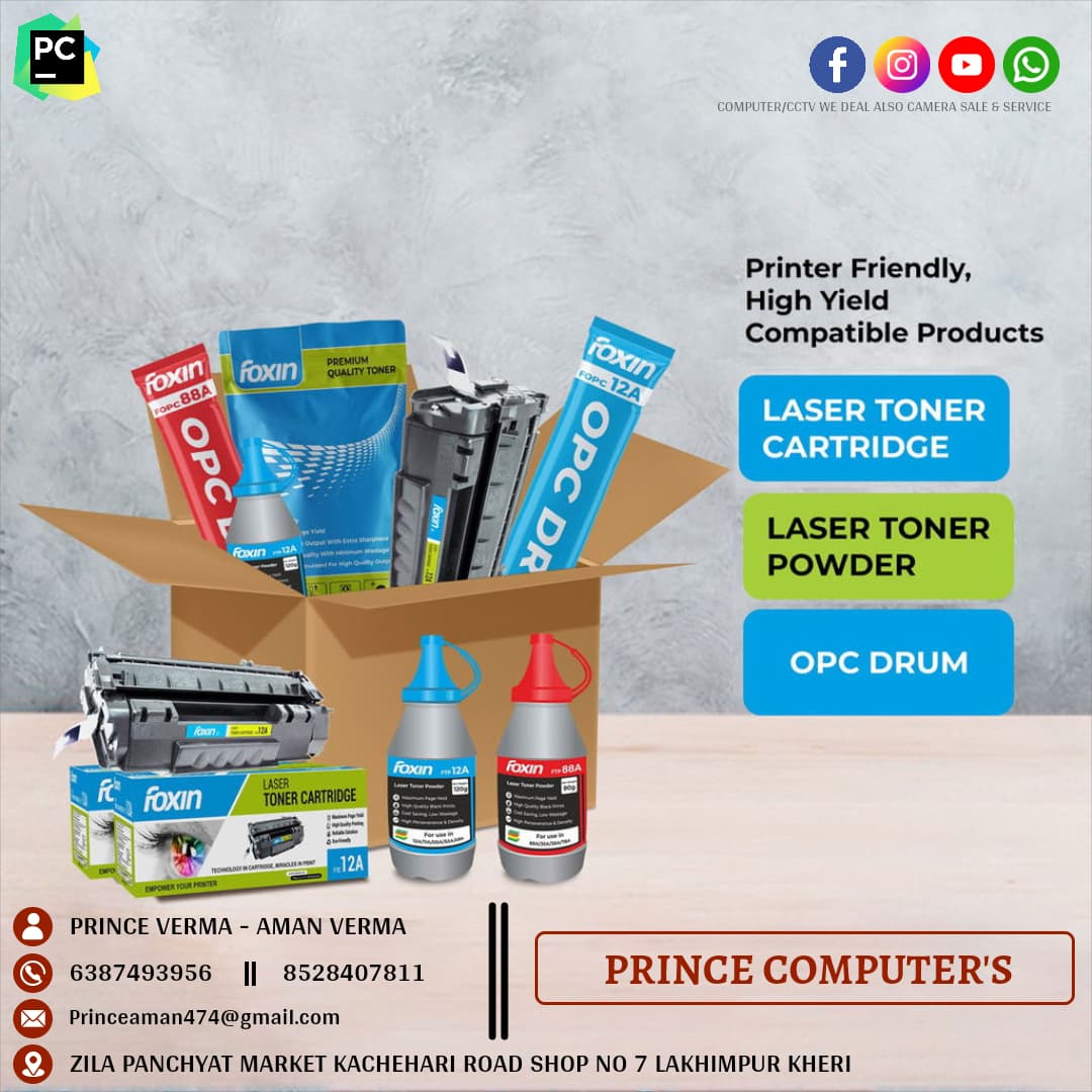 Toner cartridge, toner powder and OPC drum refill products